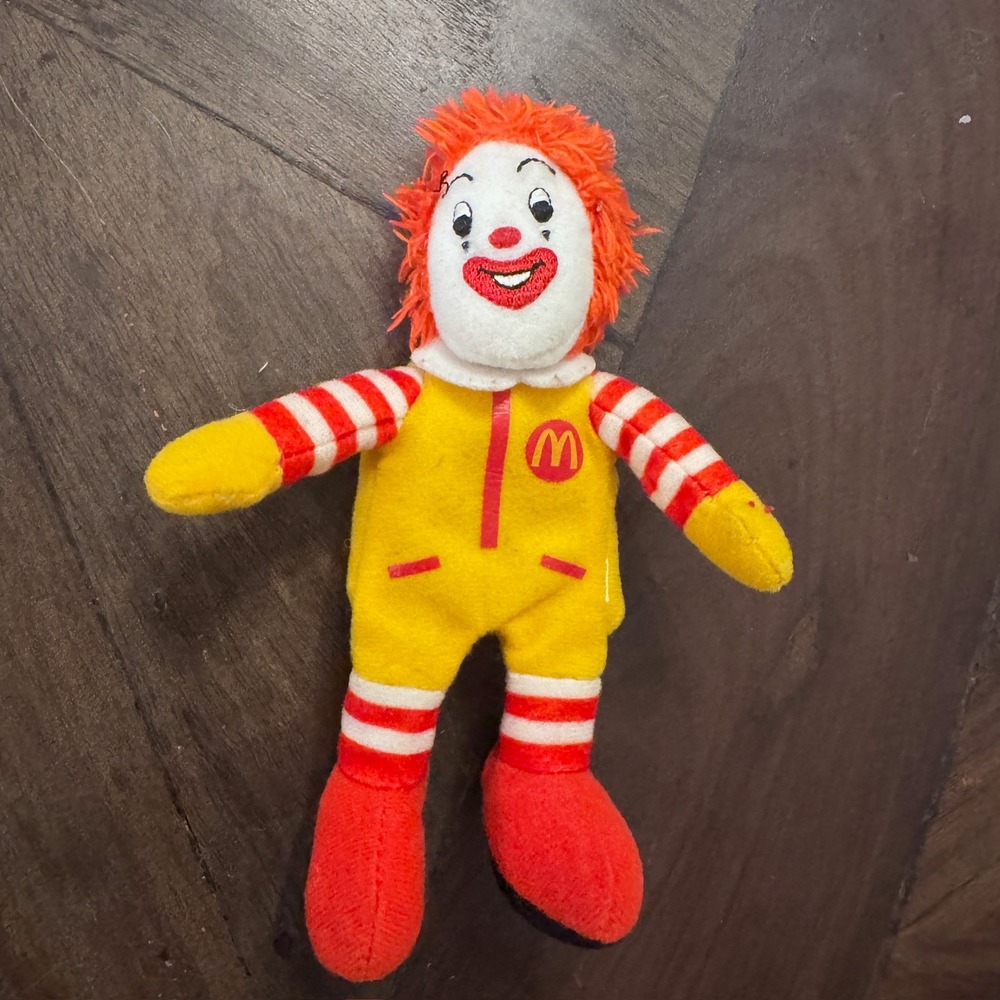 Vintage Ronald McDonald Plush Doll McDonald's Mascot Advertising Toy